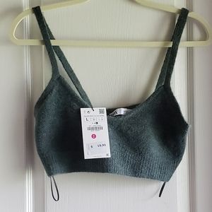 NWT Zara Crop Top wool